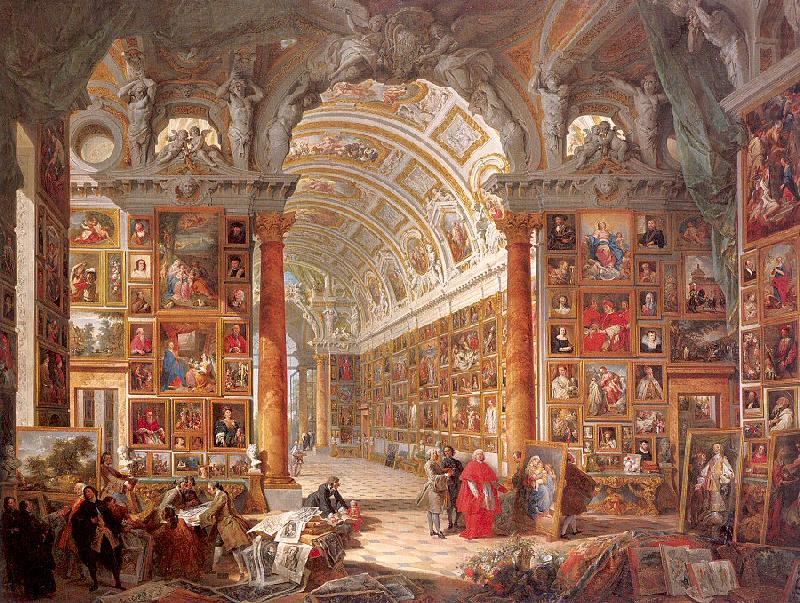 Interior of a Picture Gallery with the Collection of Cardinal Gonzaga, Panini, Giovanni Paolo